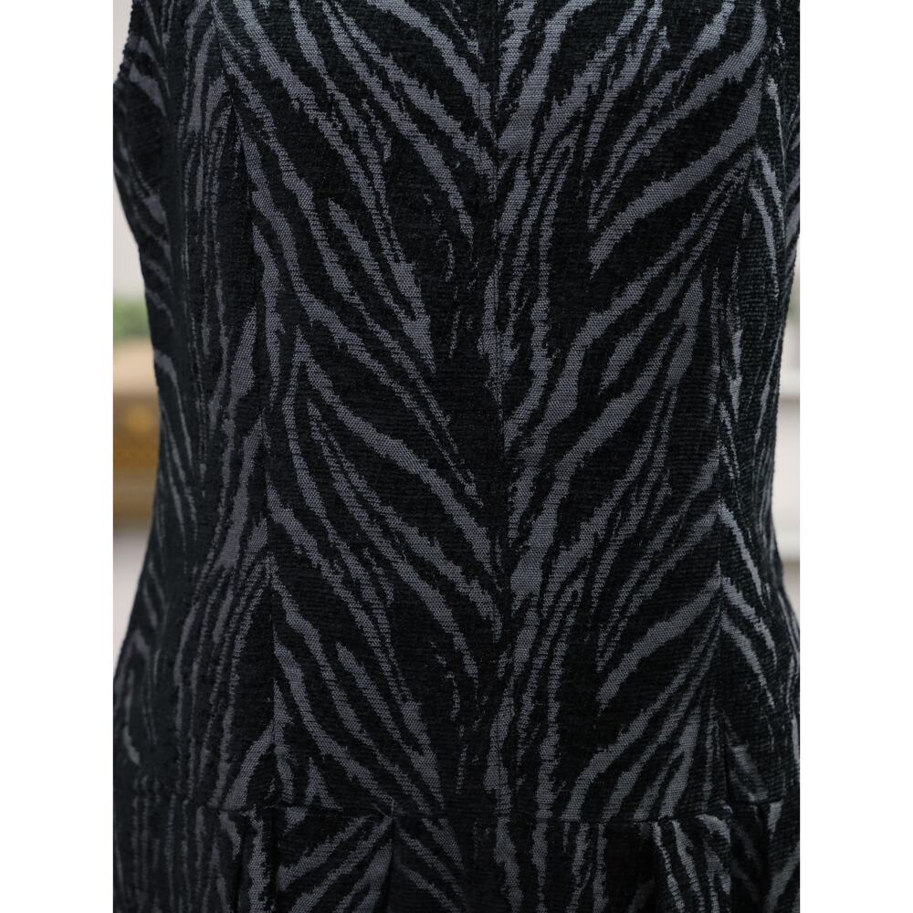 Free People Chenille Zebra Drop Waist Pleated Mini Dress Pockets Boho Fall XS - Picture 6 of 16